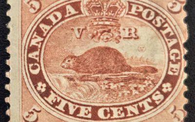 Canada #15x Fine Mont HR 1859 5c Beaver Imprint
