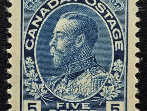 Canada #111 VF Mint 1914 5c Admiral Jumbo