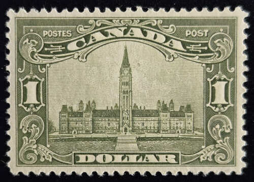 Canada #159 VF Mint 1929 $1 Parliament selected for centering