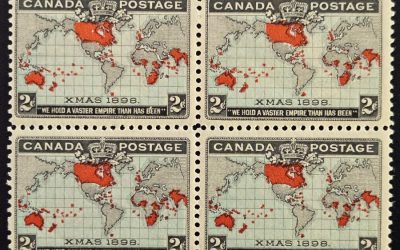 Canada #86 F/VF 2 NH Mint 1898 2c Map Block (4)