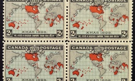 Canada #86 F/VF 2 NH Mint 1898 2c Map Block (4)