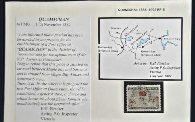 Quamichan, B.C. RF E #85 2 Jan 1899 CDS Used 2c Map