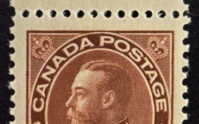 Canada #114v VFNH 1924 7c Line in N Variety