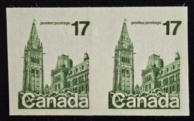 Canada #806a VFNH 1979 17c Parliament Imperforate Pair
