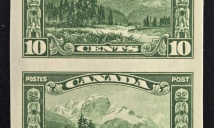 Canada #155a VFNH 1928 10c Mt Hurd Imperf pair 250 made
