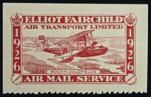 Elliot-Fairchild Air #CL10 VFNH 1926 25c w/ re-entry