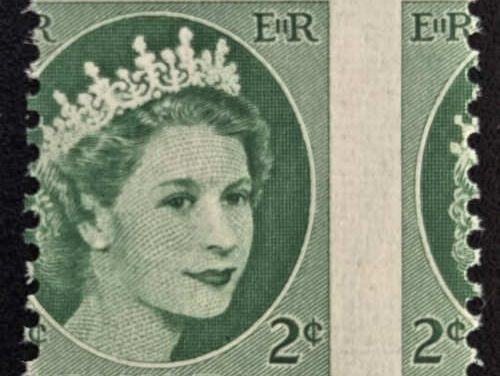 Canada #338 Never Hinged 1954 2c QEII Misperf