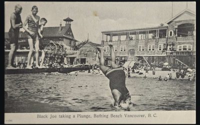 Joe Fortes Unu Thomson Stationery B&W Postcard