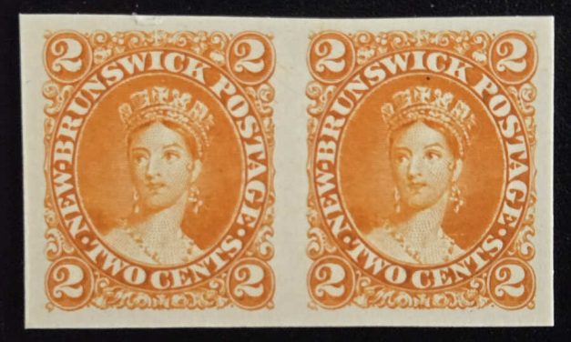 New Brunswick #7P1 VF 1863 2c Plate Proof Pair