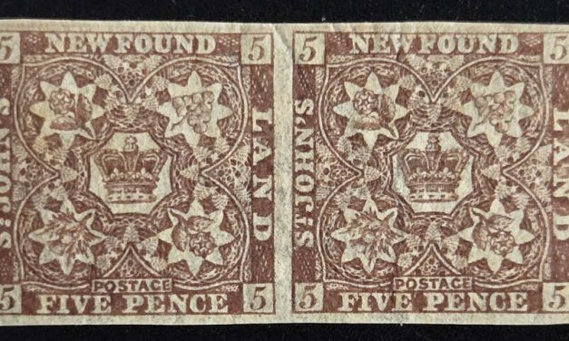 Newfoundland #12Ai F/VF Mint 1860 5d Watermarked Pair