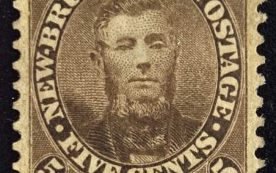 New Brunswick #5 VF Unused appearing 1860 5c Connell Perfed Proof