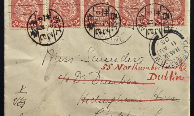 China 1905 10c Readdressed Cover to Dublin (5)
