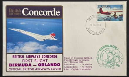 Concorde 16 Oct 1983 30c Bermuda/Orlando FFC