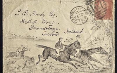 G.B. 13 Feb 1878 1d Red Pl. 183 hand drawn Hunt Cover
