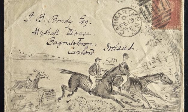 G.B. 13 Feb 1878 1d Red Pl. 183 hand drawn Hunt Cover