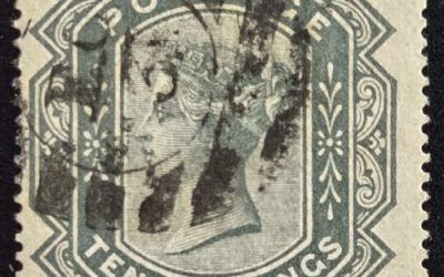 G.B. #74 Fine Used 1878 10/- QV Plate 1
