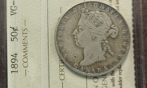 Canada ICCS VG10 1894 Victoria Silver 50 Cents