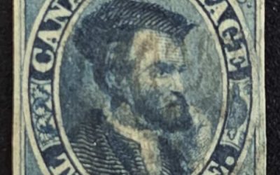 Canada #7i VF Used 1855 10d Dull Blue Cartier, 2009 Gratton cert.