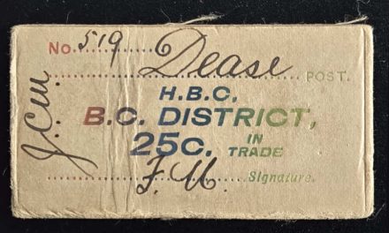 H.B.C. Dease Post pre-1926 25c Card Money from Hodgkinson find