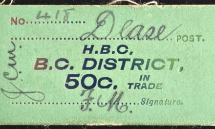 H.B.C. Dease Post pre-1926 50c Card Money from Hodgkinson find