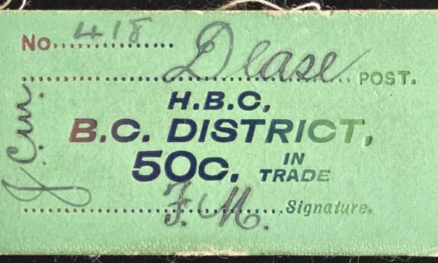 H.B.C. Dease Post pre-1926 50c Card Money from Hodgkinson find
