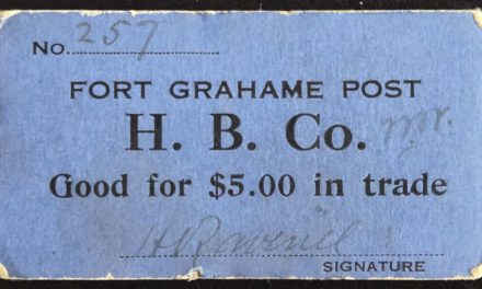 H.B.C. Fort Grahame Post pre-1926 $5 Card Money, ex Hodgkinson