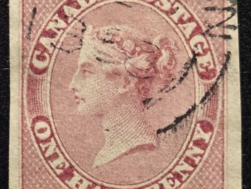 Canada #8 F/VF 1858 dated Used 1/2d Victoria
