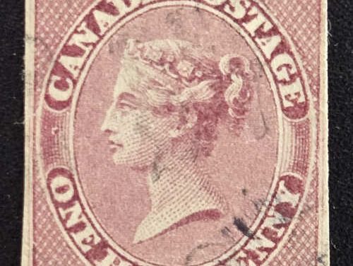 Canada #8 Fine Used 1857 1/2d QV shade, 2022 Greene cert