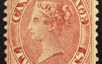 Canada #20 VF Unu 1859 2c QV shade, three backstamps