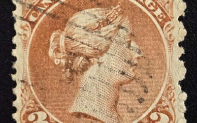 Canada #25a F/VF Used 1868 3c Watermarked Large Queen
