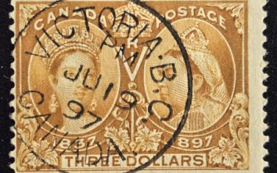 Canada #63 19 Jun 1897 first day Victoria, BC Used $3 Jubilee