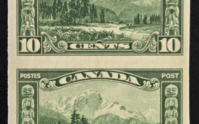 Canada #155a VFNH 1928 10c Mt. Hurd Imperf Pair, 250 issued