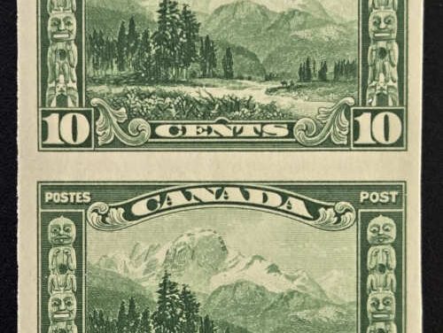 Canada #155a VFNH 1928 10c Mt. Hurd Imperf Pair, 250 issued
