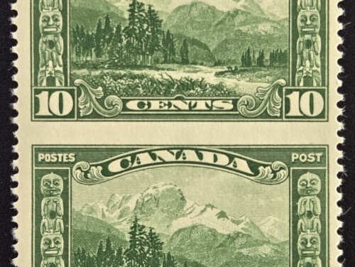 Canada #155c VFNH 1928 10c Perf by Imperf Pair