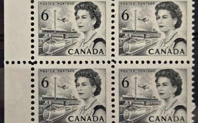 Canada #460fi VFNH 1972 6c Printed on the Gum Side Block (4)