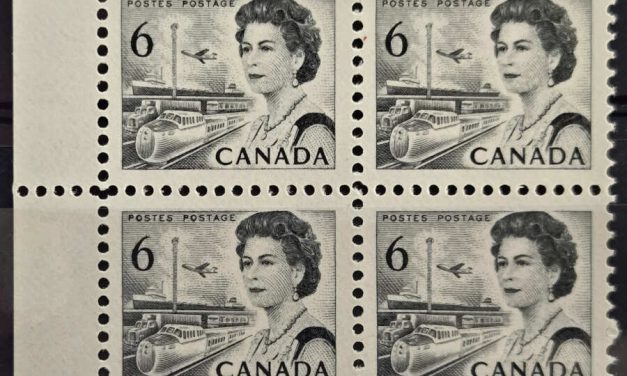 Canada #460fi VFNH 1972 6c Printed on the Gum Side Block (4)