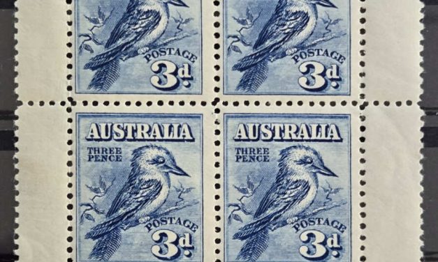 Australia #95a Fine+ stamps NH 1928 3d Kookaburra Pane