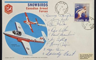 Snowbirds 29 Oct 1976 Signed Bushell Park, Sk. Cover #96/575