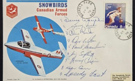 Snowbirds 29 Oct 1976 Signed Bushell Park, Sk. Cover #96/575