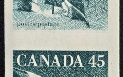 Canada #1396a VFNH 1995 45c Flag Imperforate Pair $200