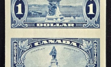 Canada #227a VFNH 1935 $1 Champlain Imperf Pair, 150 issued