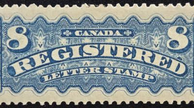Canada #F3 VF Unu 1876 8c Registration $900