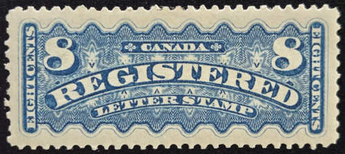 Canada #F3 VF Unu 1876 8c Registration $900