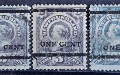 Newfoundland #75-77 Used 1897 Surcharge trio