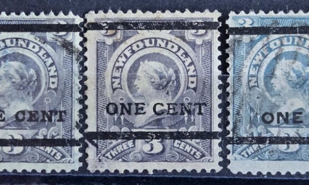 Newfoundland #75-77 Used 1897 Surcharge trio