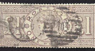 G.B. #110 well centered Used 1884 Pound Brown