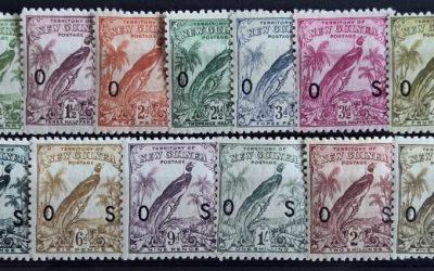 New Guinea #O23-35 Mint 1932/34 Bird of Paradise Set (13)