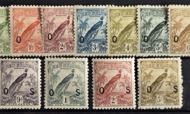New Guinea #O12-22 Mint 1931 Bird of Paradise Official Set