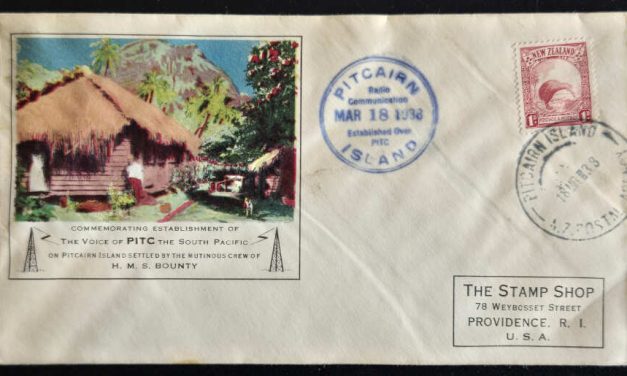 Pitcairn Islands 18 Mar 1938 1d Radio Communication Cover to US