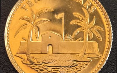 Bahamas BU 1971 QEII $10 Gold .1178oz AGW